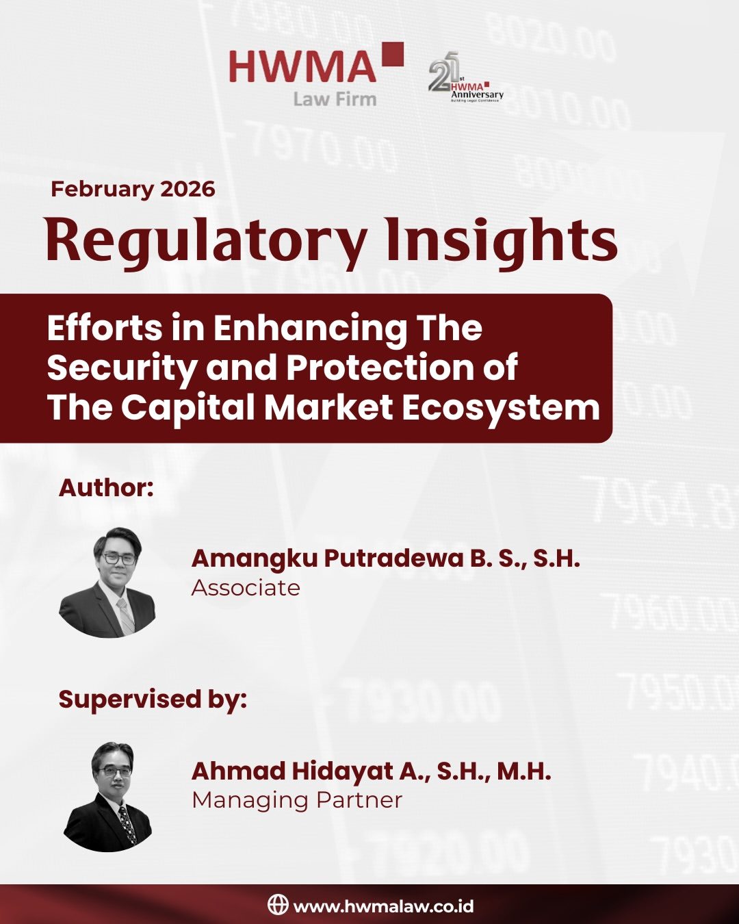 Efforts in Enhancing The Security and Protection of The Capital Market Ecosystem